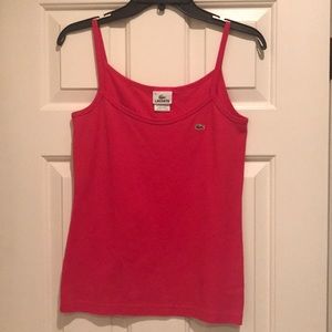 Lacoste sleeveless pink fit top